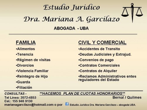 ESTUDIO JURIDICO QUILMES GARCILAZO