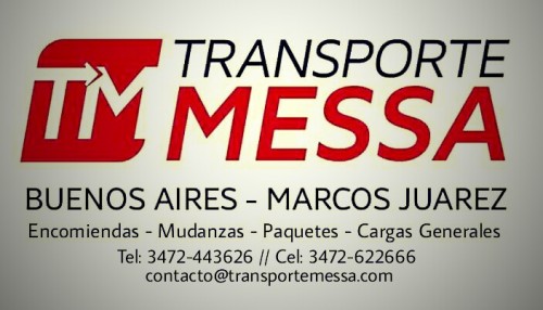TRANSPORTE EN MARCOS JUAREZ  MESSA 