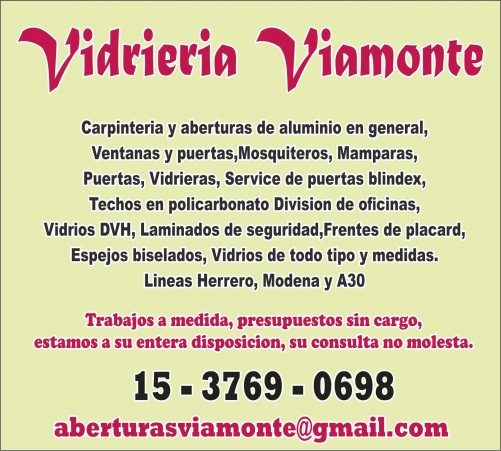 VIDRIERIA VIAMONTE